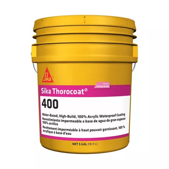 Thorocoat® 400 Water-Based 100 Acrylic Waterproof Coating - Smooth Neutral Tint Base - 5 Gallon Pail