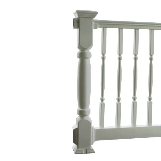 4" x 4" x 54" Colonial Vinyl Turned Newel Post