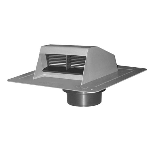 Bathroom Exhaust Vent with Flapper & Attached Collar