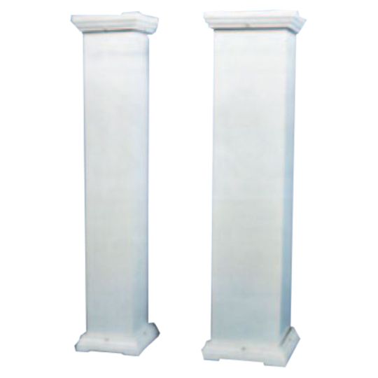 8" x 10' Smooth Square Column with Cap & Base