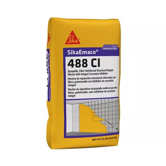 SikaEmaco® 488 CI Structural Repair Mortar with Corrosion Inhibitor - 55 Lb. Bag