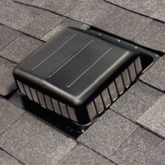 Air Vent Airhawk® RVAL Aluminum Slant Back Static Vent Black