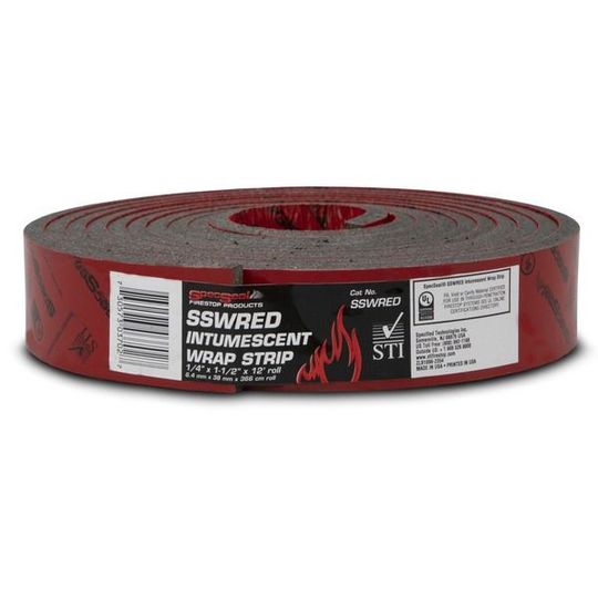 STI SSWRED Red Wrap Strip - 1/4" x 1-1/2" - 12' Roll
