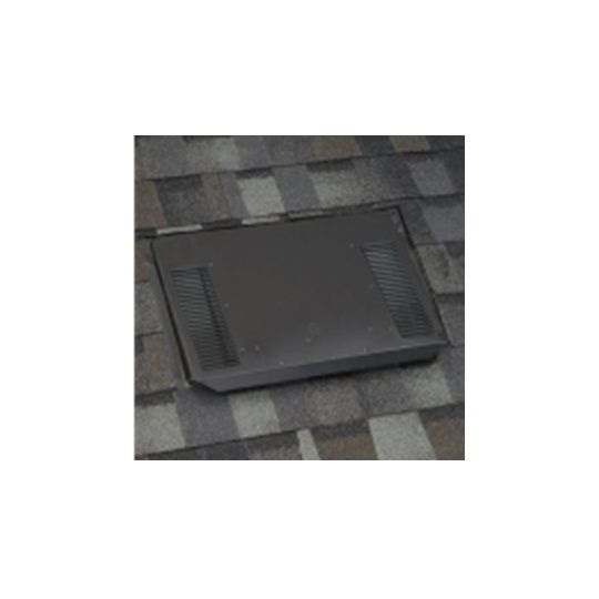 VentSure® Galvanized Low Profile Slant Back Roof Vent with Exterior Louver - Standard Flange