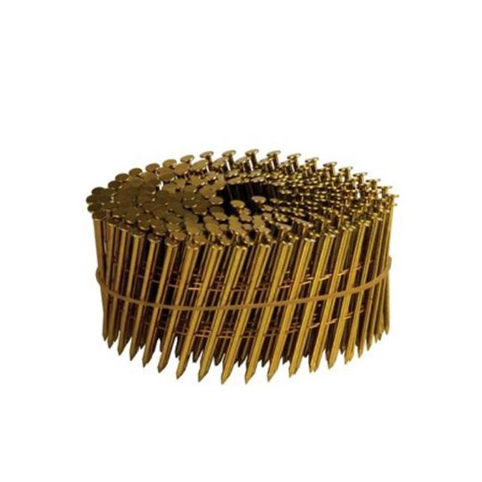 2-1/2" x .092 Smooth Shank Electro-Galvanized 16° Round Head Wire Coil Siding Nails - Carton of 3,600