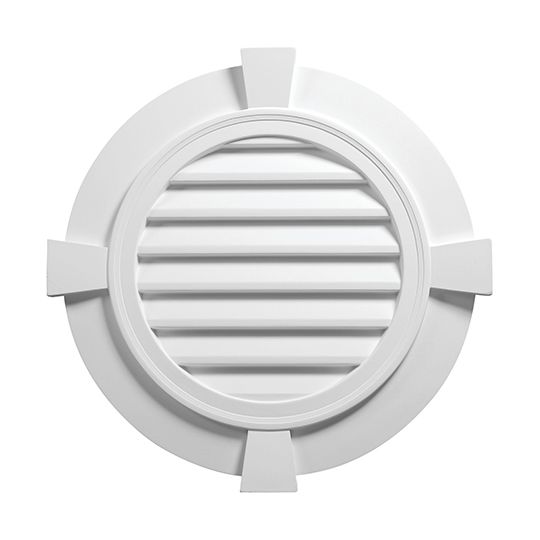 31" Dia. Functional Round Louver with Flat Trim and Flat Keystones