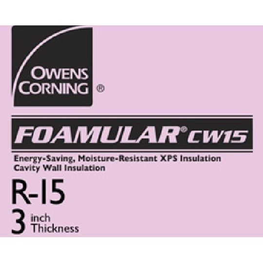 3" x 16" x 96" FOAMULAR® 25CW Extruded Polystyrene (XPS) Rigid Foam Insulation with Cavity