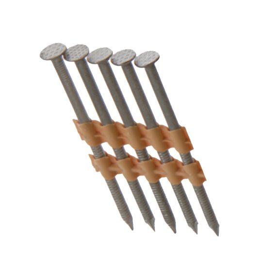 3" x 120 Smooth (21DG) HG Plastic Round Head Collated Coil Nails - Box of 2,500