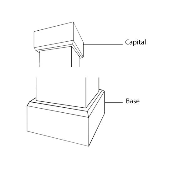8" Empire Split Capital & Base
