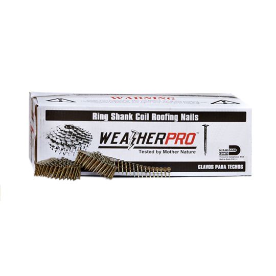 3" x .120 10d Ring Shank Coil Nail - Carton of 4,000