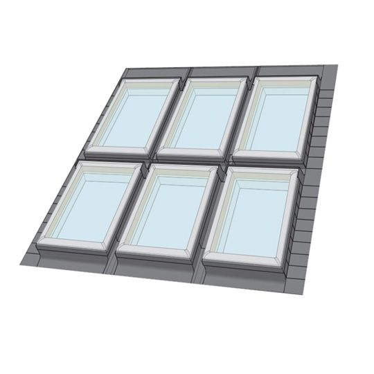 2 by 1 C12 Combi Flashing Kit for C08 & C12 Deck-Mounted Skylight