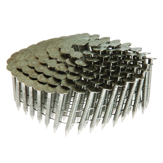 1-1/2" PrimeGuard MAX® Ring Shank Stainless Steel #304 15° Coil Roofing Nails - Box of 7,200