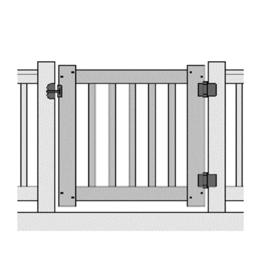 Oxford Gate Kit Square Baluster 3'