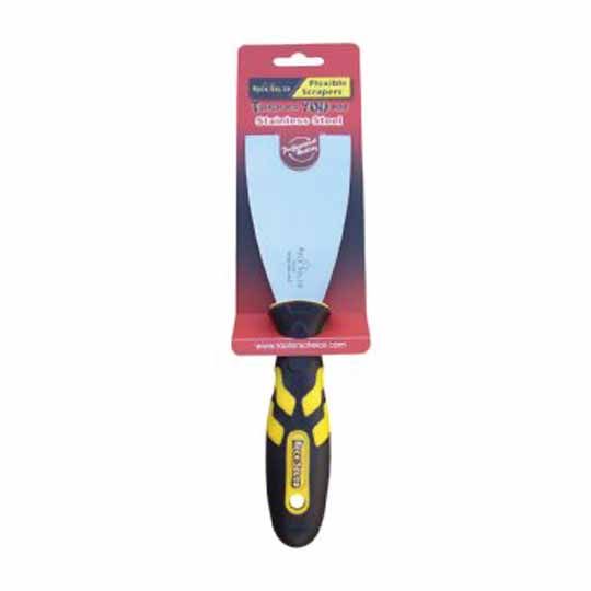 2-1/2" Stainless Steel Paint Scraper with Soft Grip Handle