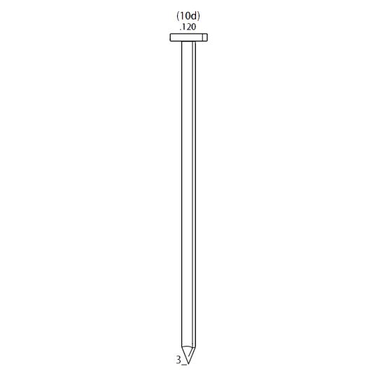 3" 10D FRH Tile Coil Nails