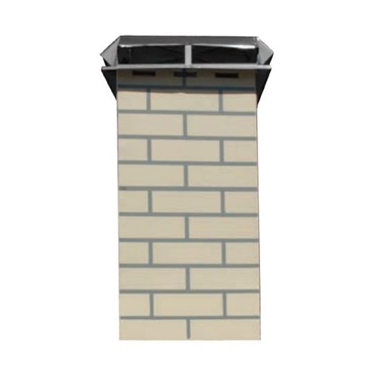 17" x 17" x 48" All Fuel Decorative Simulated Brick Chimney Housing Kit
