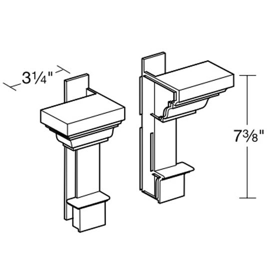 Brick Endcaps for 120" Mantel System