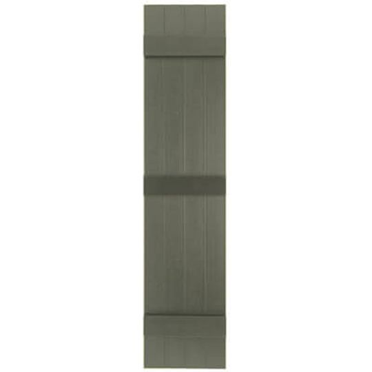 15" x 47" Board & Batten Standard 4-Board Shutters - Closed Style