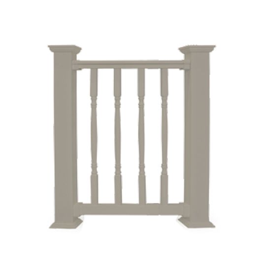 36" x 6' V110 Turned Vinyl Baluster Kit - Level