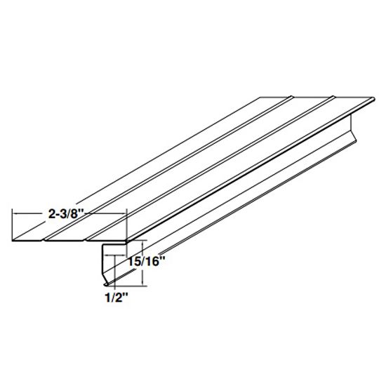 1" x 2-7/8" x 10' Light T-Drip Edge