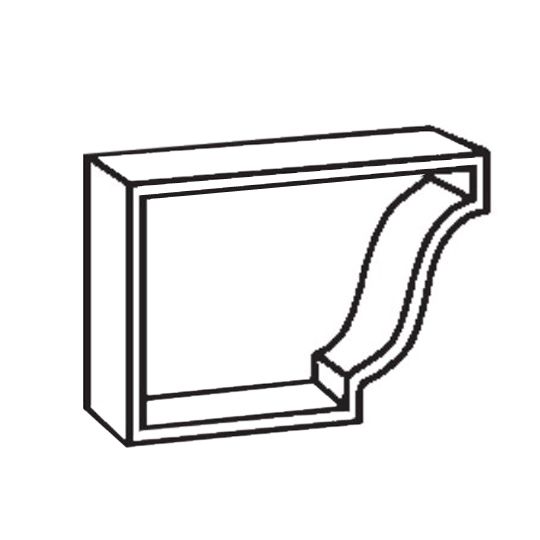 5" K-Style Left Painted Aluminum End Cap