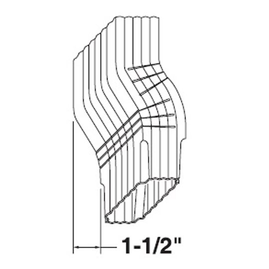 2" x 3" Downspout with 1-1/2" Offset