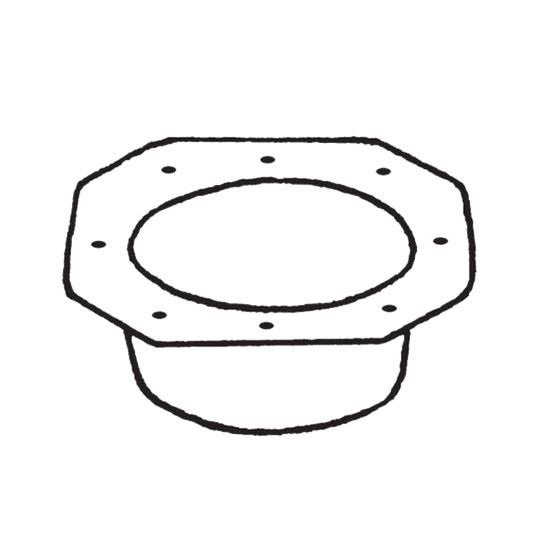 4" K-Style Painted Aluminum Pop Rivet Oval Outlet