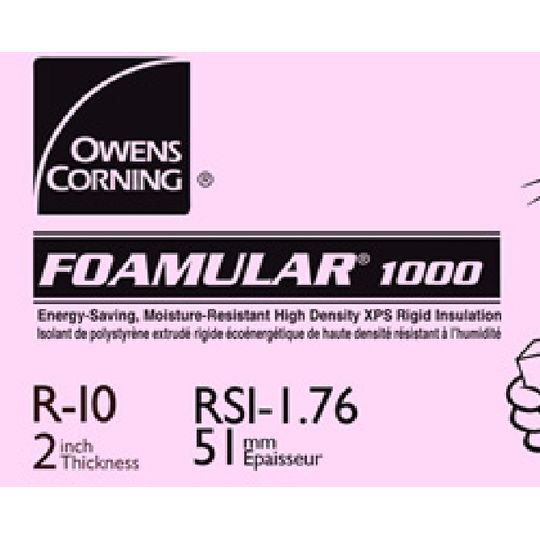 3" x 2' x 8' FOAMULAR® 1000 Square Edge (SE) Extruded Polystyrene (XPS) Insulation