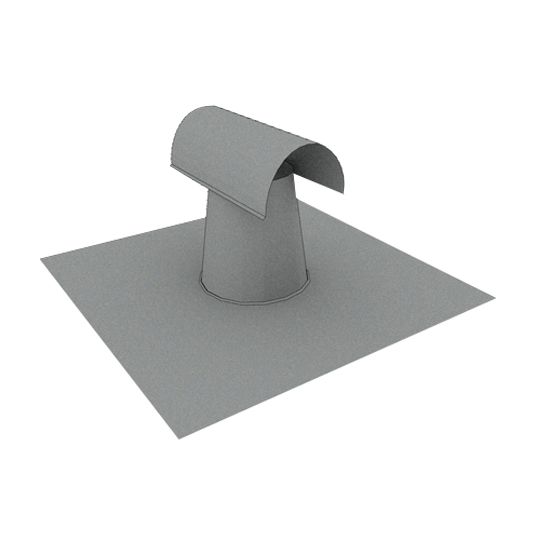 4" Aluminum Roof Jack T-Top with Closed-In Screen