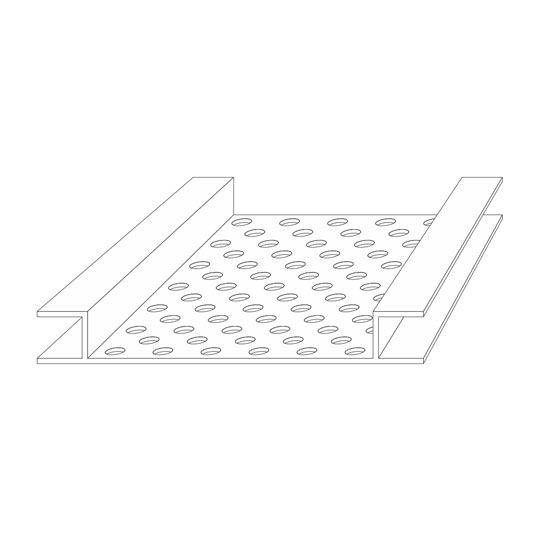 5/16" x 4" x 8' Snapvent Continuous Soffit Vent