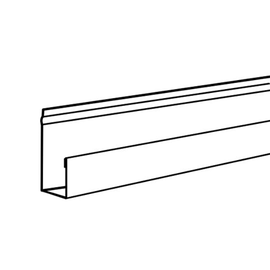 1/2" Aluminum J-Channel for Double 6" Soffit