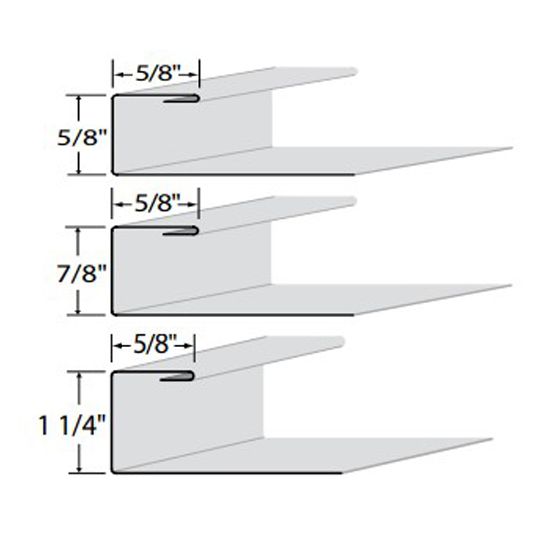 5/8" Steel J-Channel - ENTEX Finish