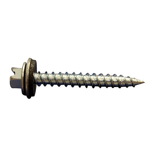 #10 x 1-1/2" Hi Hex Head Screws with Rubber Washer - Bag of 100