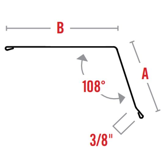 26 Gauge x 2" x 4" Steel Gutter Apron with Hem