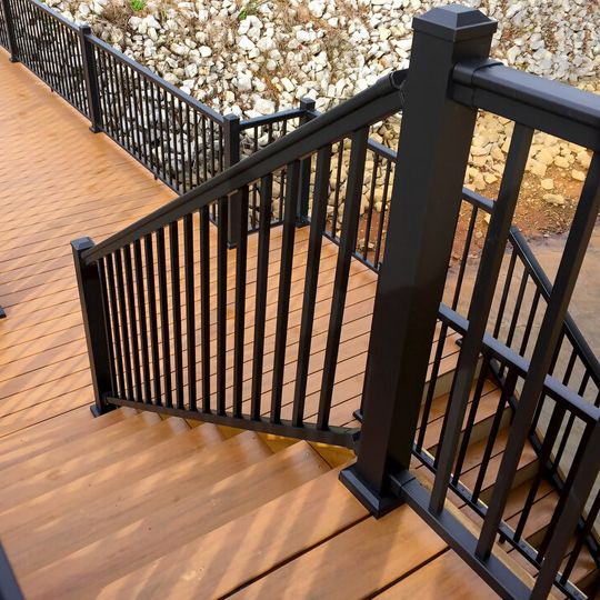 36" x 4' Lincoln Aluminum Adjustable Stair Rail