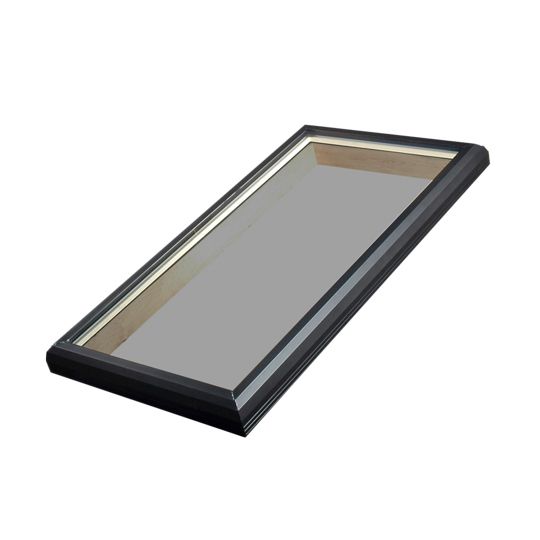 30.5" x 30.5" Curb Mount Glass II Low-E 340 Clear Tempered Glass Skylight with Bronze Frame