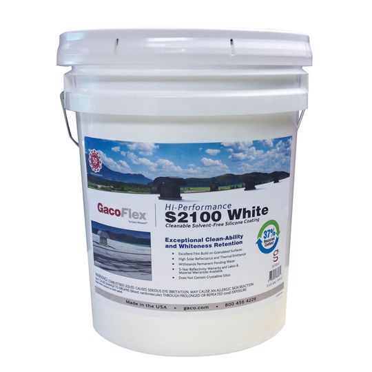 Gaco Western GacoFlex® S2100 Silicone Coating- 5 Gallon Pail White