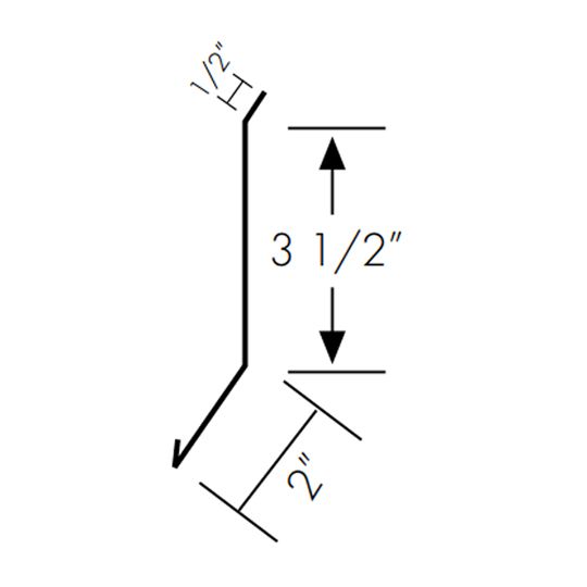 6" Steel Caulk Counter Flashing
