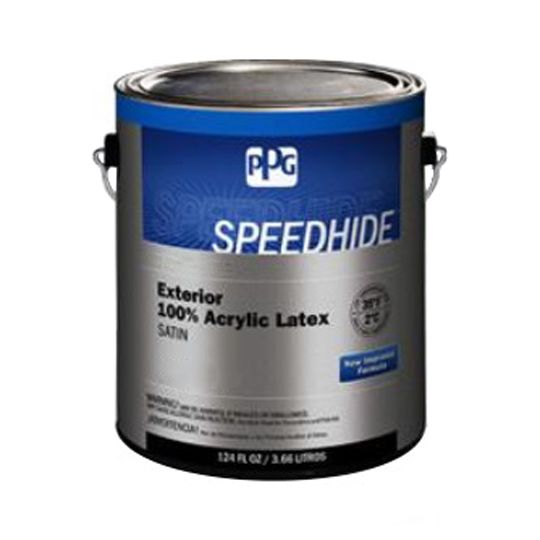 (6-2300XI) Speedhide® Exterior 100 Acrylic Latex Satin with Ultra Deep Base - 1 Gallon Can