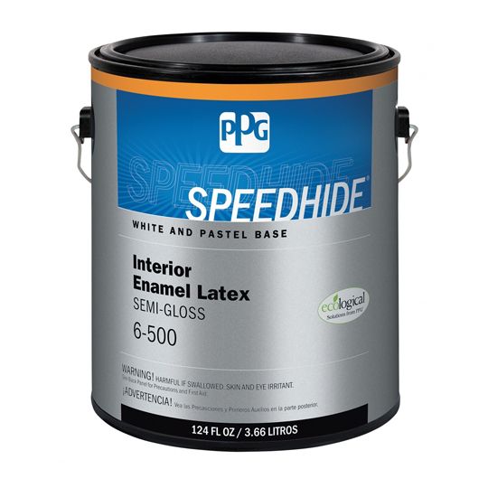 (6-500) Speedhide® Interior Enamel Latex Semi-Gloss with White & Pastel Base - 1 Gallon Can