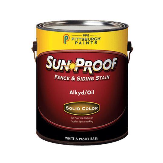 (77-133) Sun-Proof® Fence & Siding Stain Alkyd/Oil Solid Color Stain with Ultra Deep Base - 5 Gallon Pail