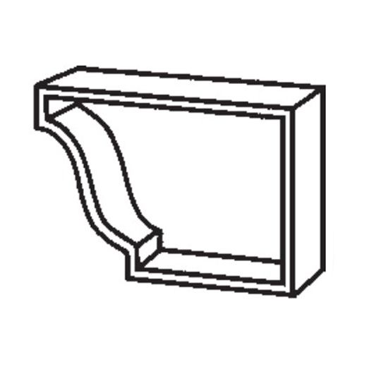 6" K-Style Right Painted Aluminum End Cap