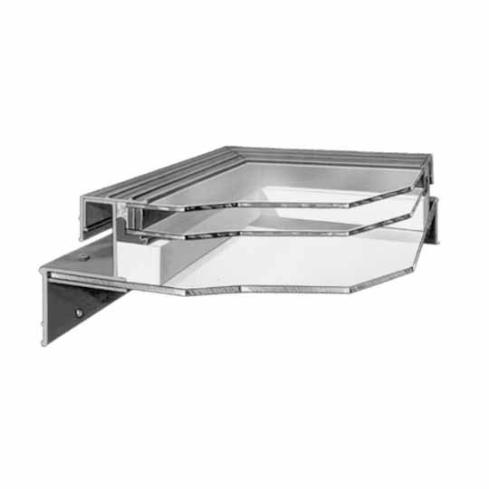 22.5" x 22.5" Extreme Weather™ Impact Curb Mount Clear Glass Skylight with Bronze Frame