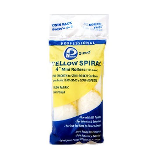 4" Yellow-Spiral Mini-Roller - 2 per Pack