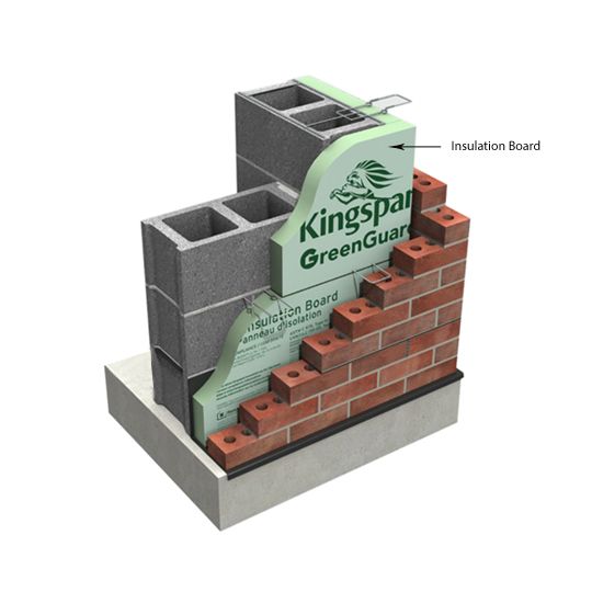 2" x 4' x 8' GreenGuard® Type IV (25 psi) Scored Square Edge XPS Insulation Board