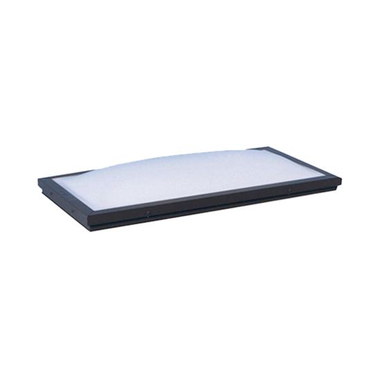 24" x 48" Curb Mount Double Dome Mill Finish Frame Skylight with White/Clear Glazing