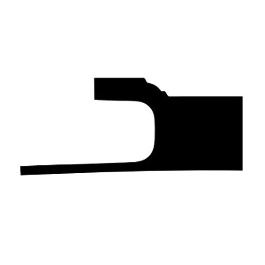 18' PVC Brick Moulding with J-Channel & Nail Hem