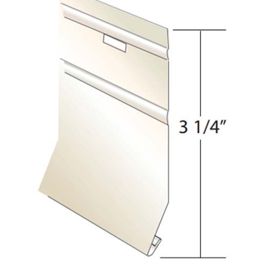 3-1/4" x 10' Aluminum Starter Strip for Vinyl Siding