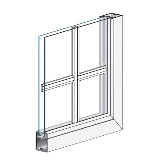 2/8 x 4/0 NC Single Hung LowE Contoured Grids