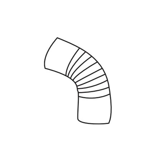 4" Smooth Round 75° Elbow